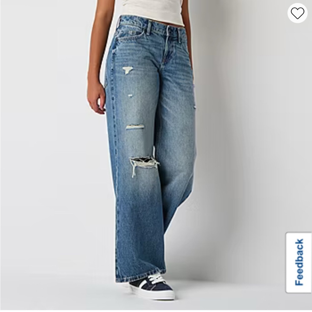 Arizona low rise baggy Distressed Women's Jeans